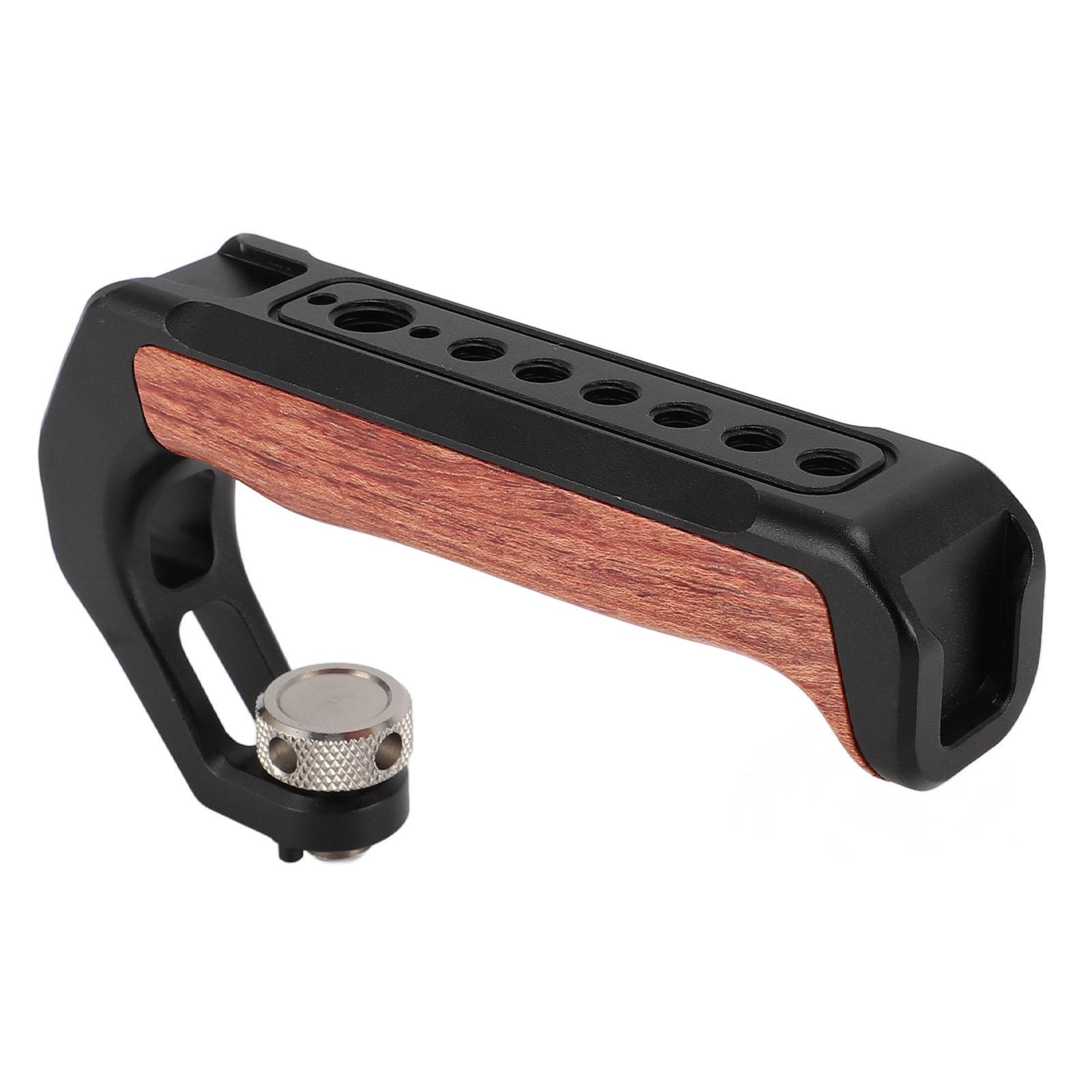 

Верхняя ручка для камеры с 3 холодными башмаками 14 дюймов 38 дюймов резьбовое отверстие эргономичный алюминиевый сплав деревянный