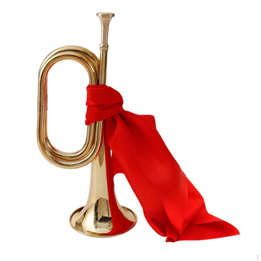 Blowing Bugle Cavalry Trumpet with Mouthpiece Classic Scouting for Stage