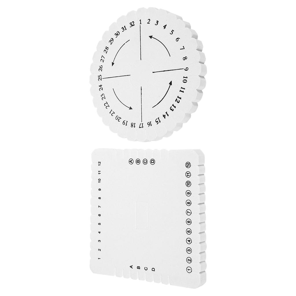 2Pcs Round Square Kumihimo Disc Macrame Braided Cord String Bracelet Handmade Weaving Disk