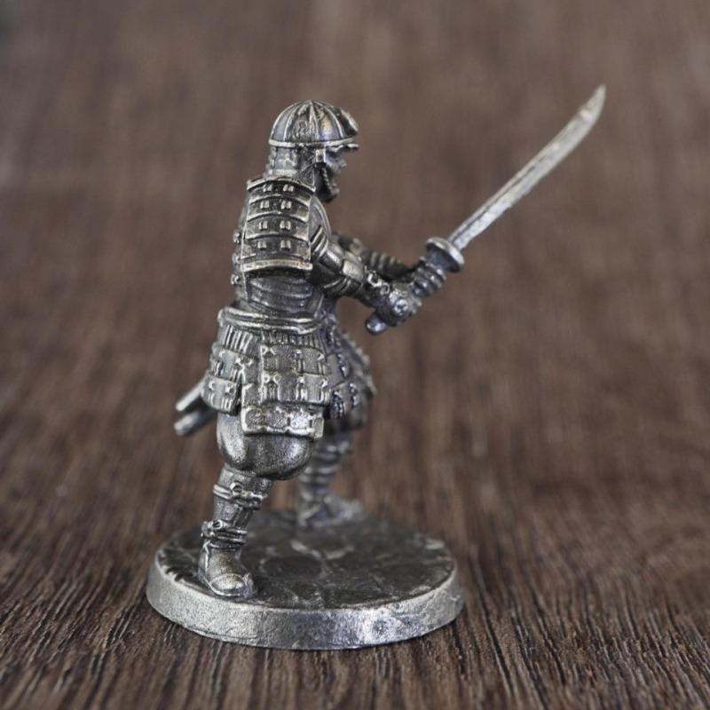 Statuie Samurai Miniatură Figurine Războinic Japonez Sculptură Cupronickel Decor Acasă Material