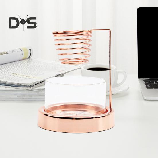 Palo-Santo-Halter, Räuchergefäß aus Metall und Glas zum Verbrennen von Palo Santo Salvia, leicht zu reinigender Räucherhalter mit rutschfester Basis für die Meditation