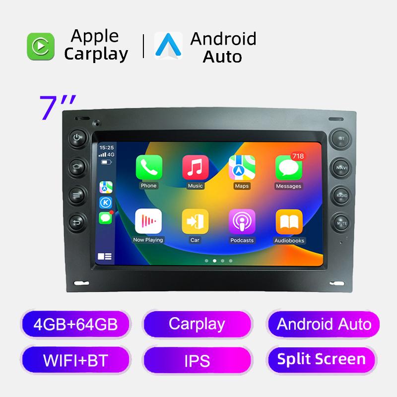 2Din 7 Inch Multimedia for Renault Megane 2 2002-2009 Android Radio GPS Car Intelligent System Smart Autoradio Wireless Carplay