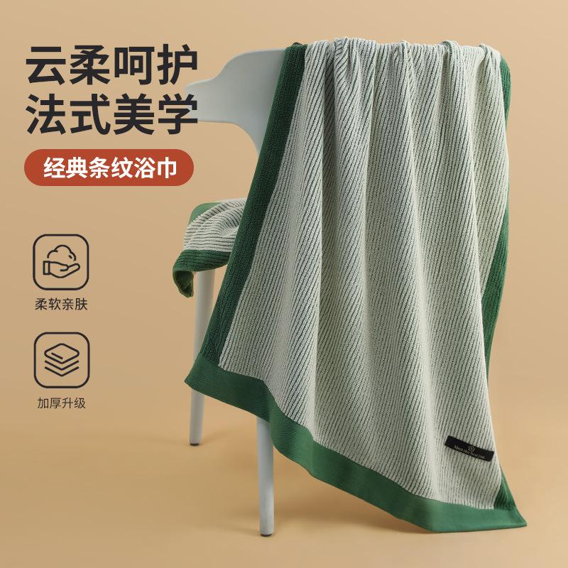 Household pure cotton bath towels Thickened and enlarged absorbent towels Bath towels Cotton wash