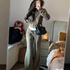 Women's Petite Hooded Sweatshirt and Wide-Leg Pants Two-Piece Set for Spring/Autumn