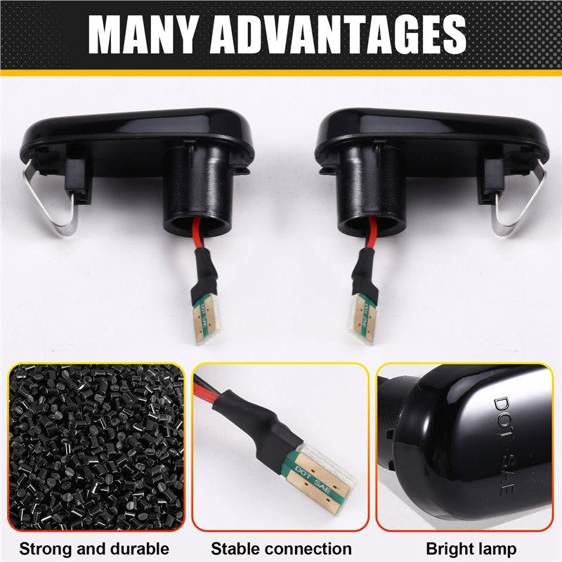 For Fiat Bravo II MK2 198 2006-2016 LED Turn Signal Lamp Dynamic Indicator Side Marker Light