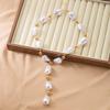 Baroque Irregular Imitation Pearl Y-shaped Necklace for Women Dainty Faux Pearl CCB Resin Bead Chain Necklace Party Jewelry Gift