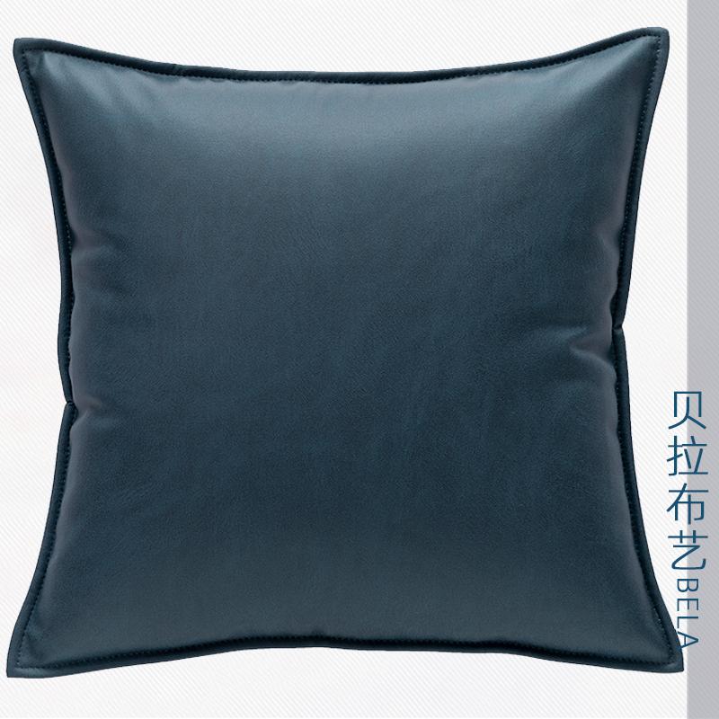 1PC Technology Cloth Pillowcase Modern Solid Color Imitation Leather Waterproof Cushion Cover Nordic Sofa Living Room Decor
