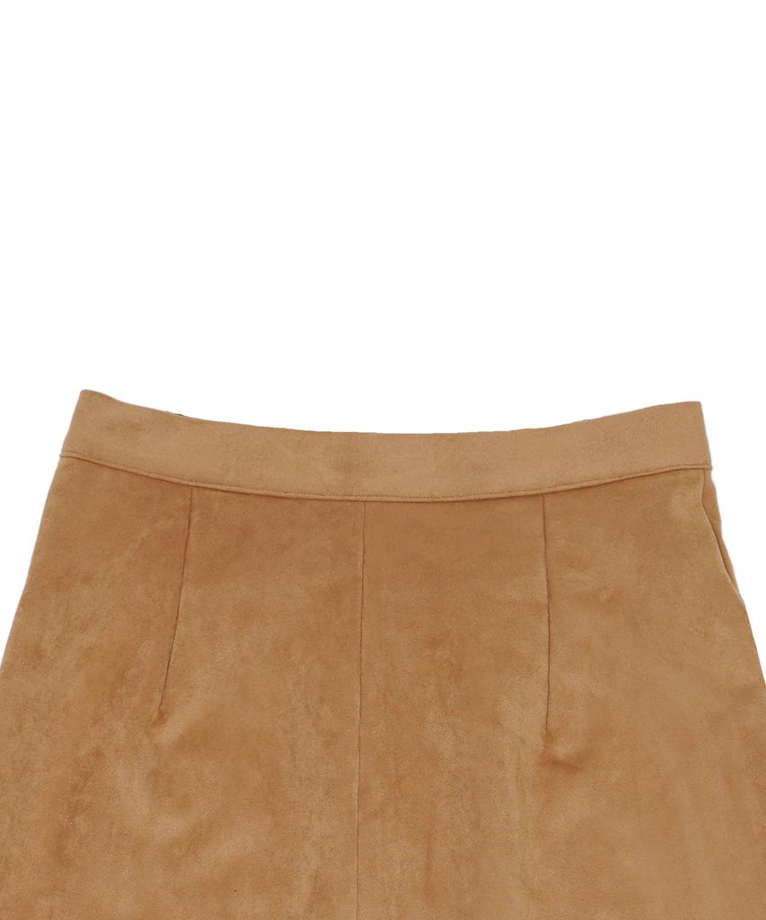 Hardcore Happiness Suede Pleats Skirt