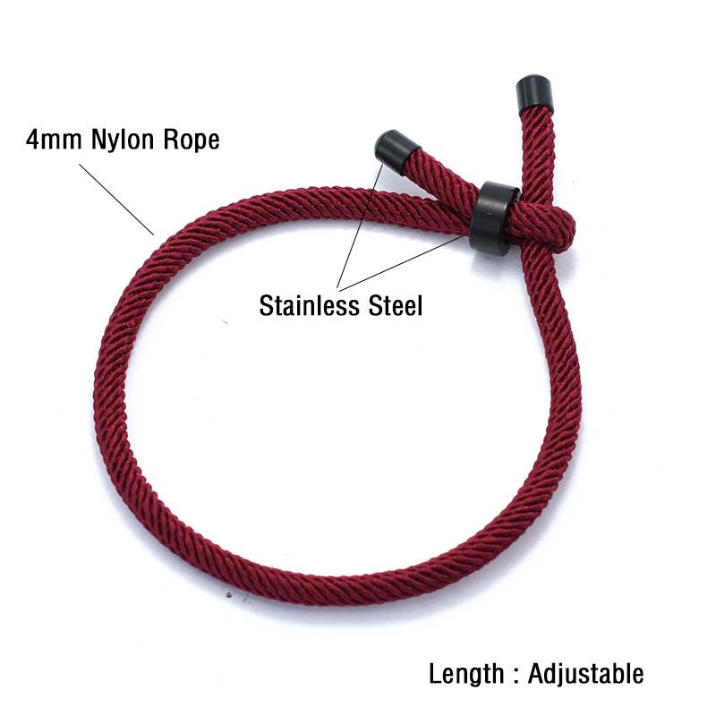New Minimalist Lucky Red Thread Bracelet Unisex Stainless Steel Adjustable Cord Braclet Valentine Day Braslet Gift For Lovers