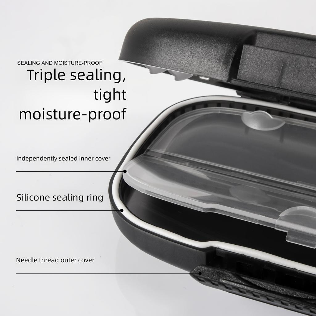 Travel Pill Organizer Weekly Duallock Portable Case 7 Large Compartments Sealed Medicine Container Vitaminfish Oilsupplement