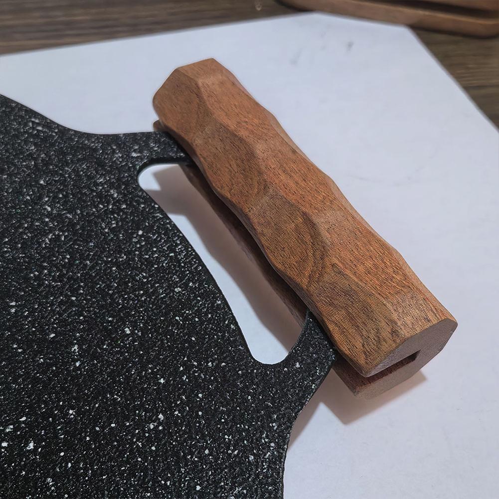 4-10Pcs Sapele BBQ Pan Handle Anti Scald Pan Insulated Grip Portable BBQ Plate Handle for Sauce Pan Sauteing Grilling Pan