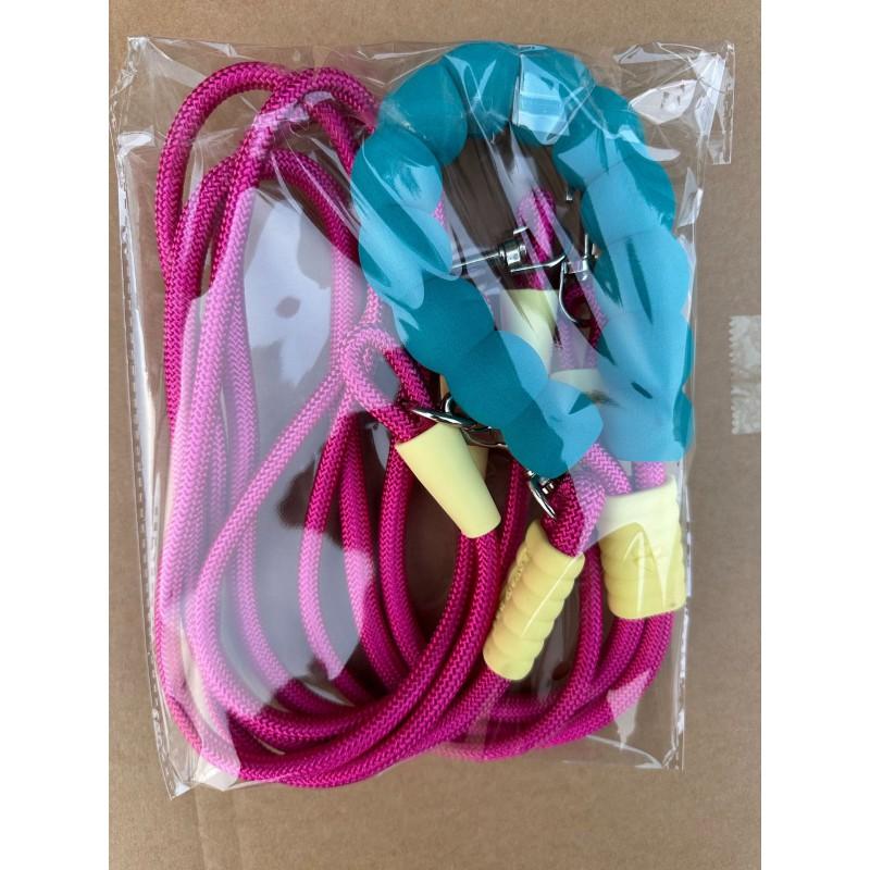 Adjustable Dog Leash With Cloud-Shaped Foam Grip Crossbody Strap Dual-Use Pet Walking Rope Small To Medium Dogs