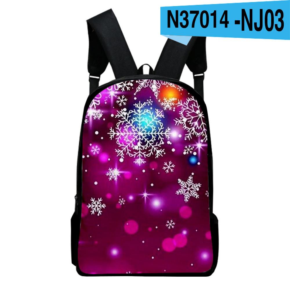 Classic Popular Merry Christmas Notebook Backpacks Pupil School Bags 3D Print Oxford Waterproof Boys/Girls Laptop Backpacks