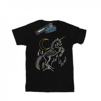 HARRY POTTER Mens Unicorn Line Art T-Shirt