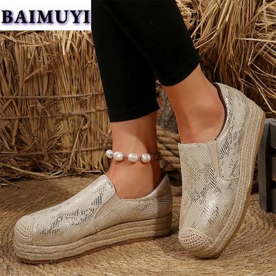 Serpentine Flats Casual Shoes Women Platform Loafers Designer Sneaker 2024 Weave Walking Shoes Brand Sport Running Zapatos Mujer