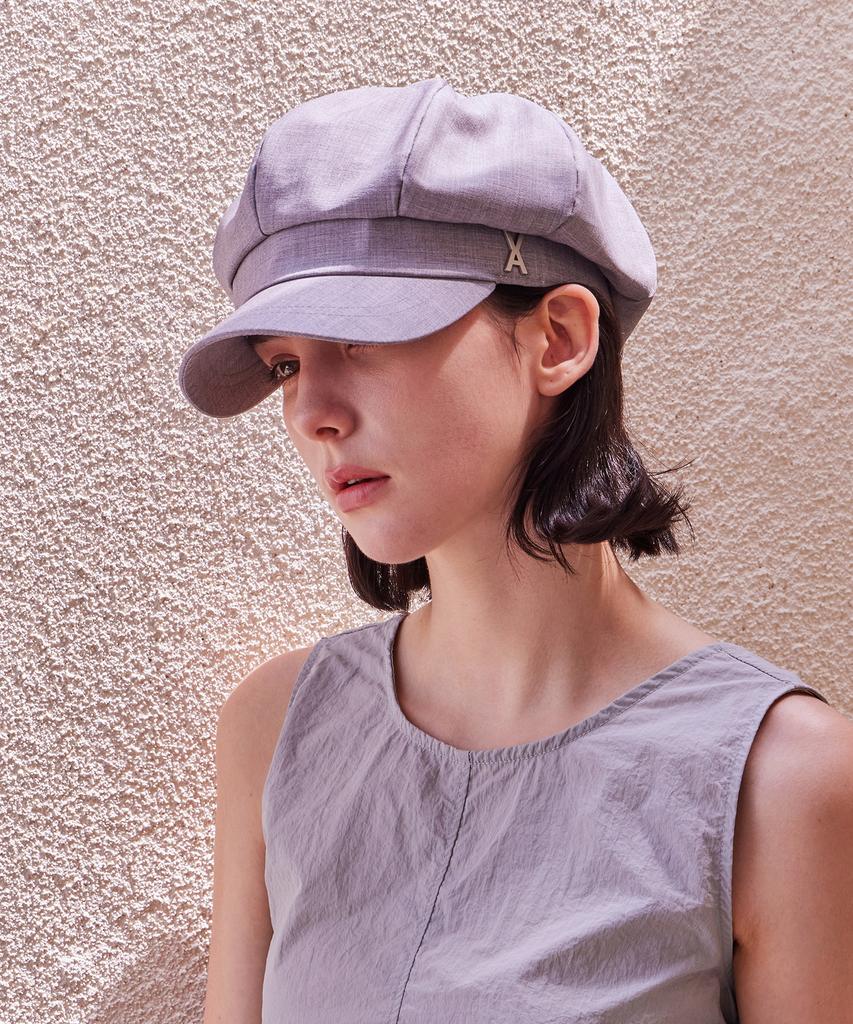 Bajal Va Studded Newsboy Cap Grey