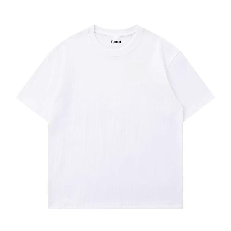 500g Combed Cotton Unisex Solid Color Short Sleeve T-Shirt