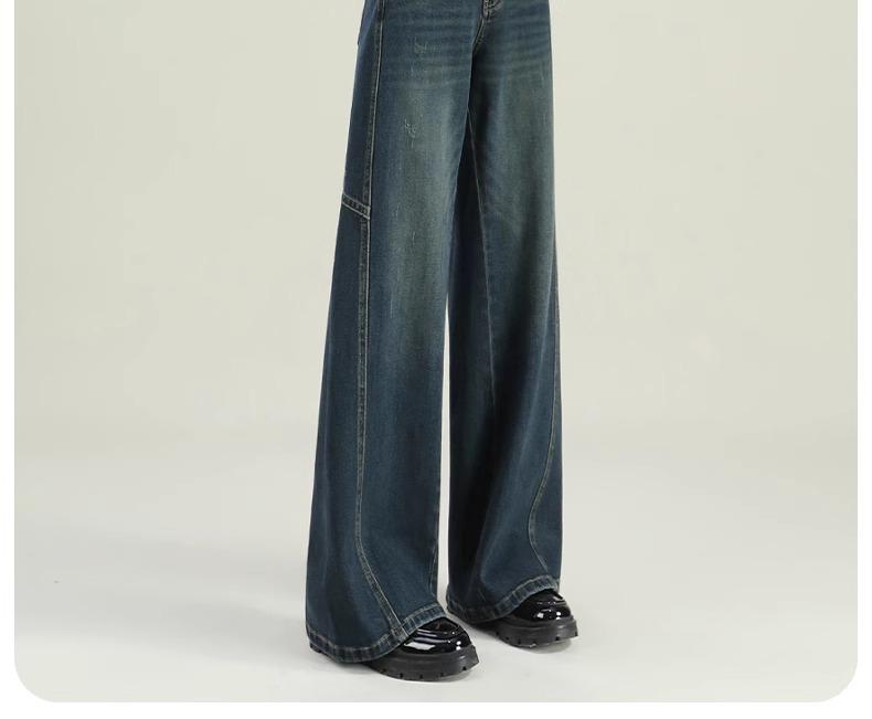 Women's Wide-Leg Jeans 2025: New Style, Popular Autumn/Winter Plus Size Straight Loose Fit Versatile Pants