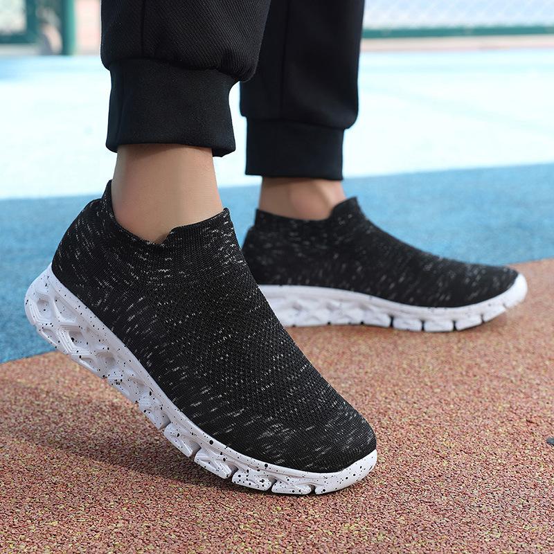 

Socks shoes women s shoes autumn casual sports shoes couple knitted lightweight running shoes large size shoes 46 чорний