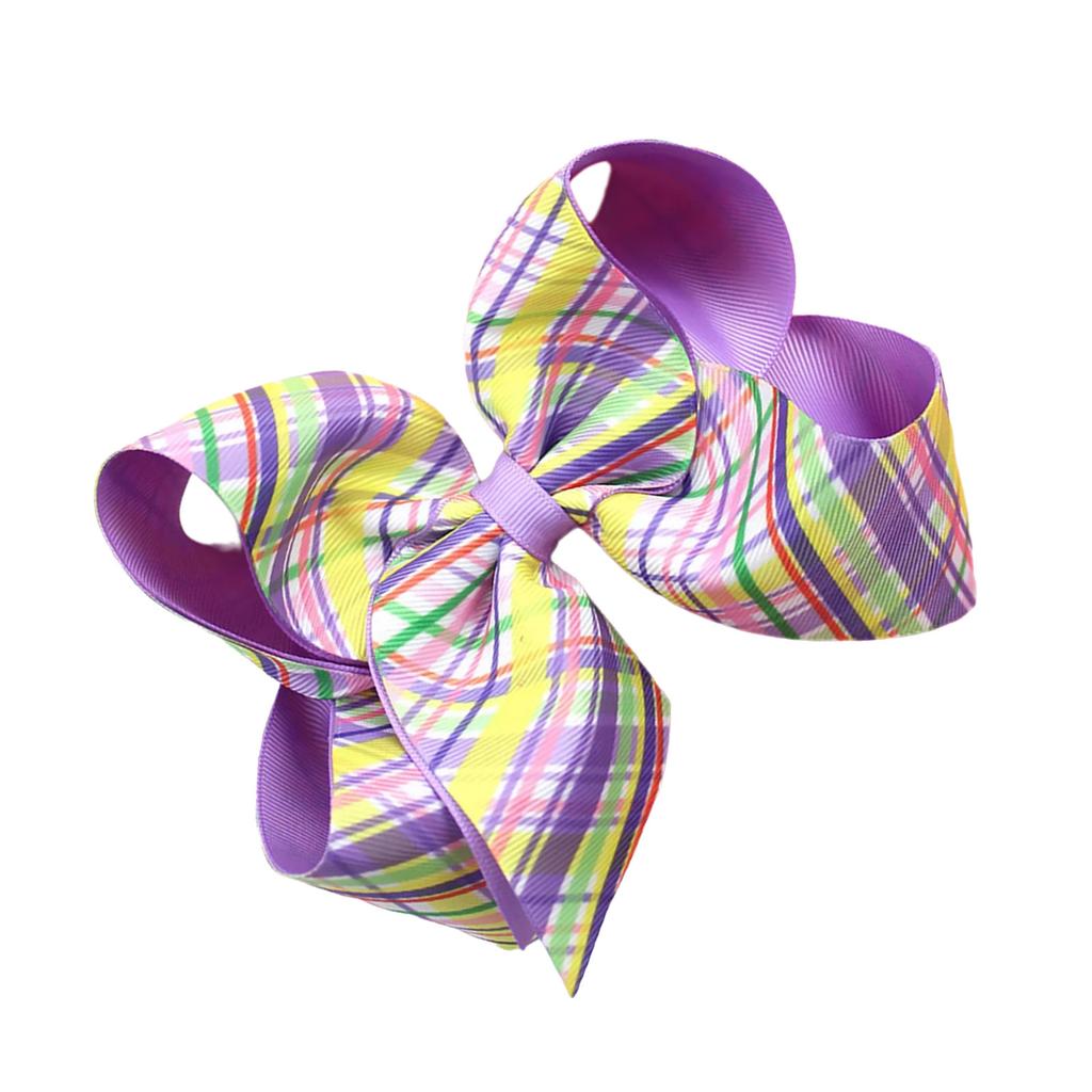 Easter Theme Bowknot Hair Barrette Bunny Egg Print Hair Clip for Kids Adults for Festival Parties and Gatherings