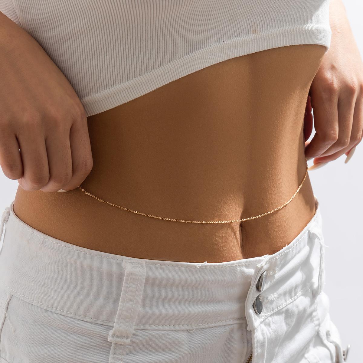 

Аксессуары, сексуальная декоративная цепочка для тела, простая тонкая цепочка с круглыми бусинами, однослойная цепочка на талию для женщин