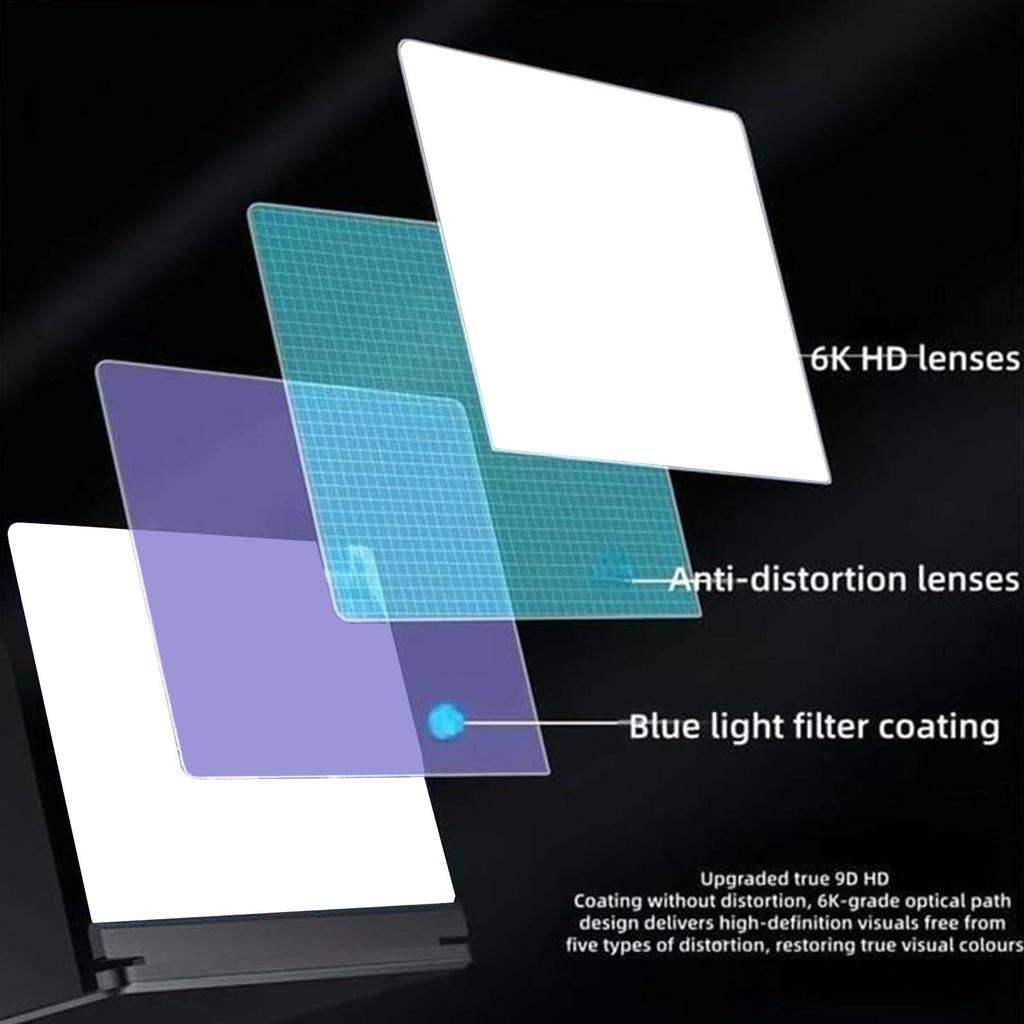 10 Inch HD Phone Screen Magnifier Portable Foldable Movie Video Amplifier for Smartphones, Mini Personal Cinema Enlarger