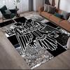PAOK Flannel Printed Carpet, Home Sofa Decoration for Living Room & Bedroom, Non‑Slip Play Flannel Floor Mat for Game Room