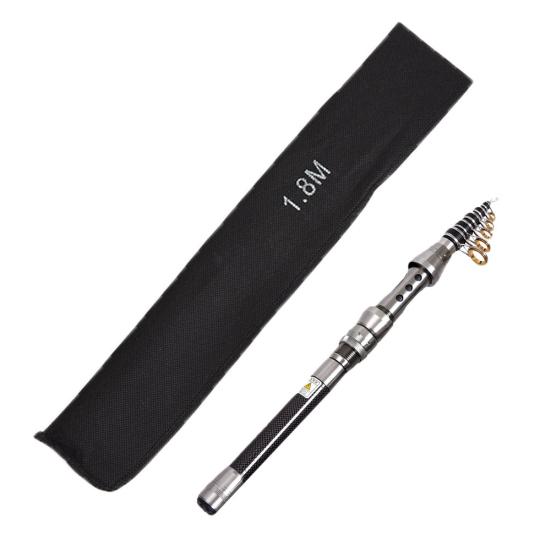 1.5/1.8m High Carbon Fiber Lightweight Rod River Sea Fishing Telescopic Casting