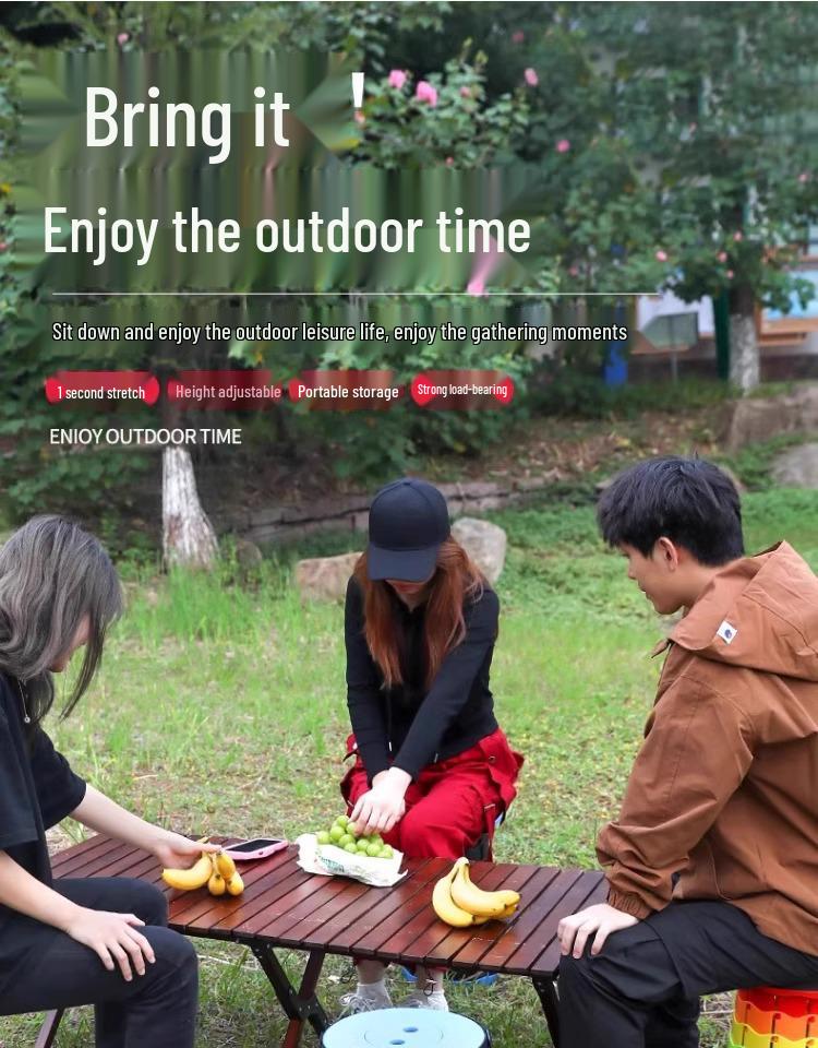 Przenośny Ultralekki Składany Teleskopowy Stołek Kempingowy - Regulowane i Chowane Krzesło