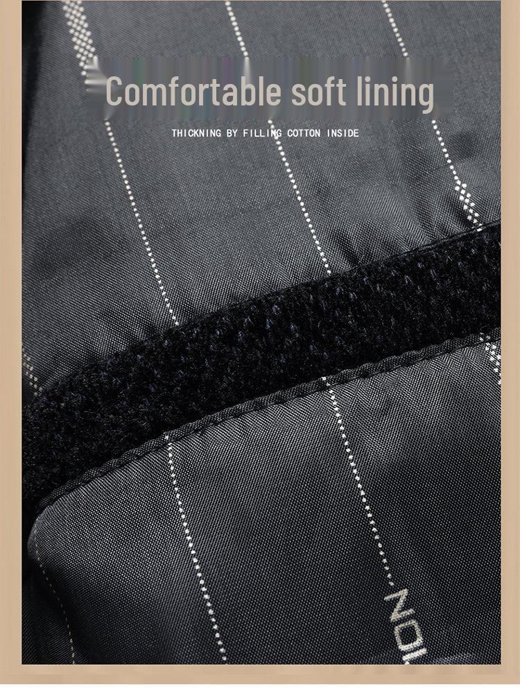 2025 Men's Spring/Autumn Corduroy Jacket: Business Casual, Stand Collar, Perfect for Middle-Aged & Elderly