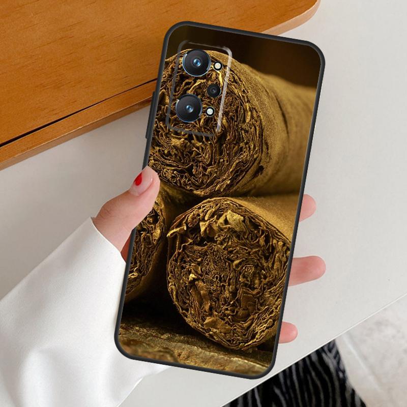 Smoking Cigar For Realme C53 C51 C55 C67 C30 C31 C33 C35 C21Y C25s GT5 9 10 11 12 Pro Plus GT Neo 6 Case