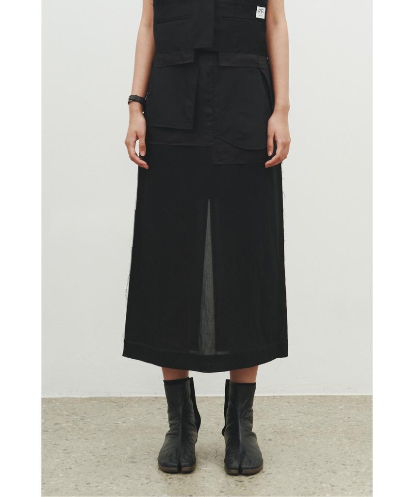 RECODE Inside-Out Sheer Skirt_Rqkam25553Bkx