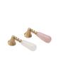 Nordic Style Brass Handle Pink Crystal Drawer Knobs Furniture Hardware  Dresser Drawers