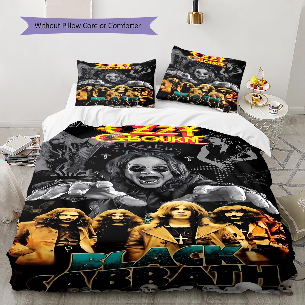 

Ozzy Osbourne Pattern Bedding Quilt Set Quilt Cover Pillowcase Home Decoration Gift (1 * duvet cover + 2 * pillowcase, without core) 200x220cm