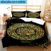 Golden Mosque Silhouette 3pcs Bedding,Including 1pc Duvet Cover And 2pcs Pillowcases Perfect for Christmas,Ideal for Bedroom, Dormitory