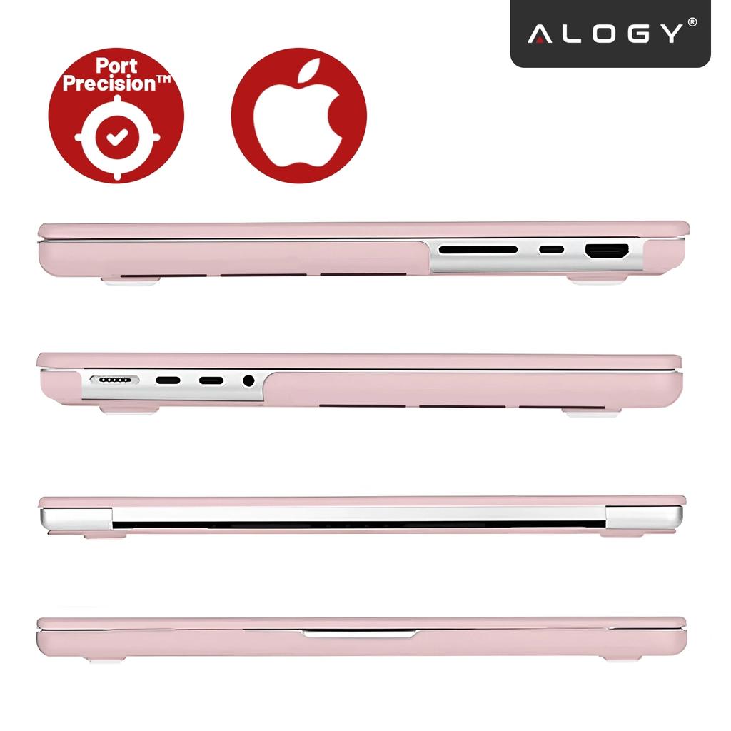 Etui Do Apple Macbook Pro 14 2021-2024 (M1/M2/M3/M4) - Elastyczna, Matowa Obudowa Ochronna, Lekka I Odporna - Alogy Airguard™ Różowy