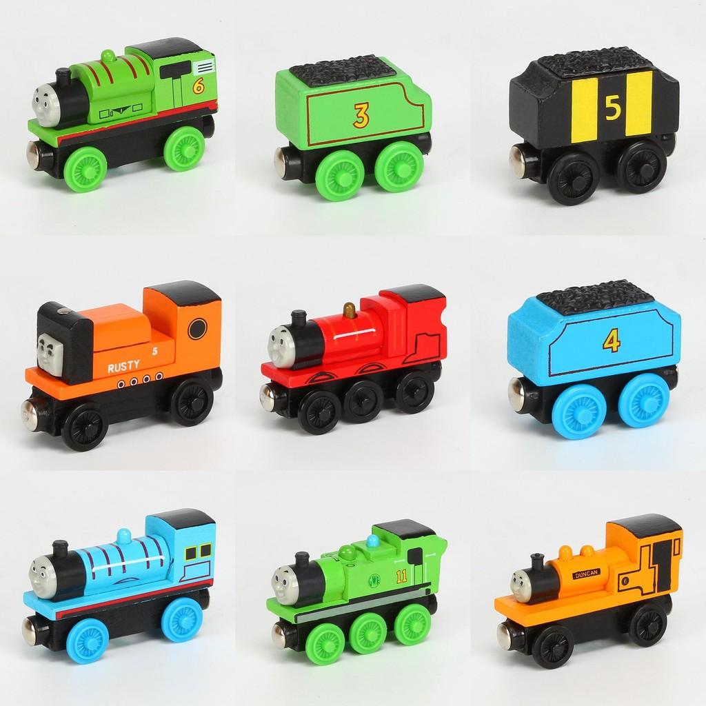 Colorful Wooden Magnetic Train Set For Kids With Interactive Push-pull Features