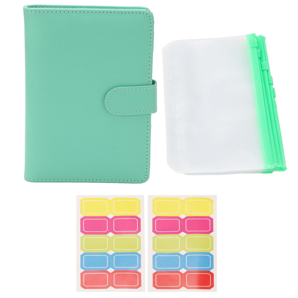  Planner A6 6 Holes PVC PU Leather Sufficient Capacity Loose Leaf Rings Soft Waterproof Portab