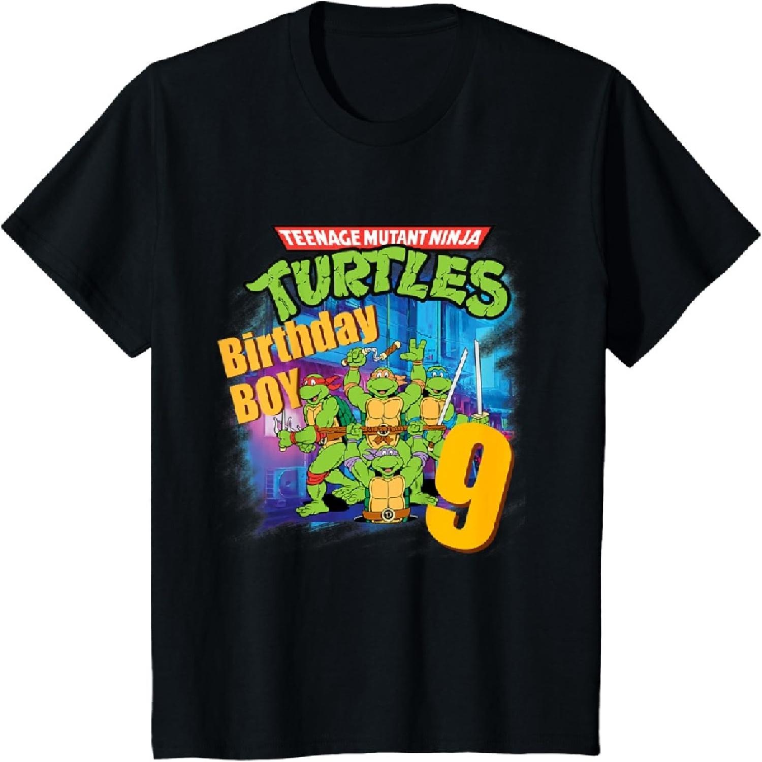 

Mademark x Teenage Mutant Ninja Turtles - Kids Original Teenage Mutant Ninja Turtles Classic 9th Birthday T-Shirt XXXXXL чорний