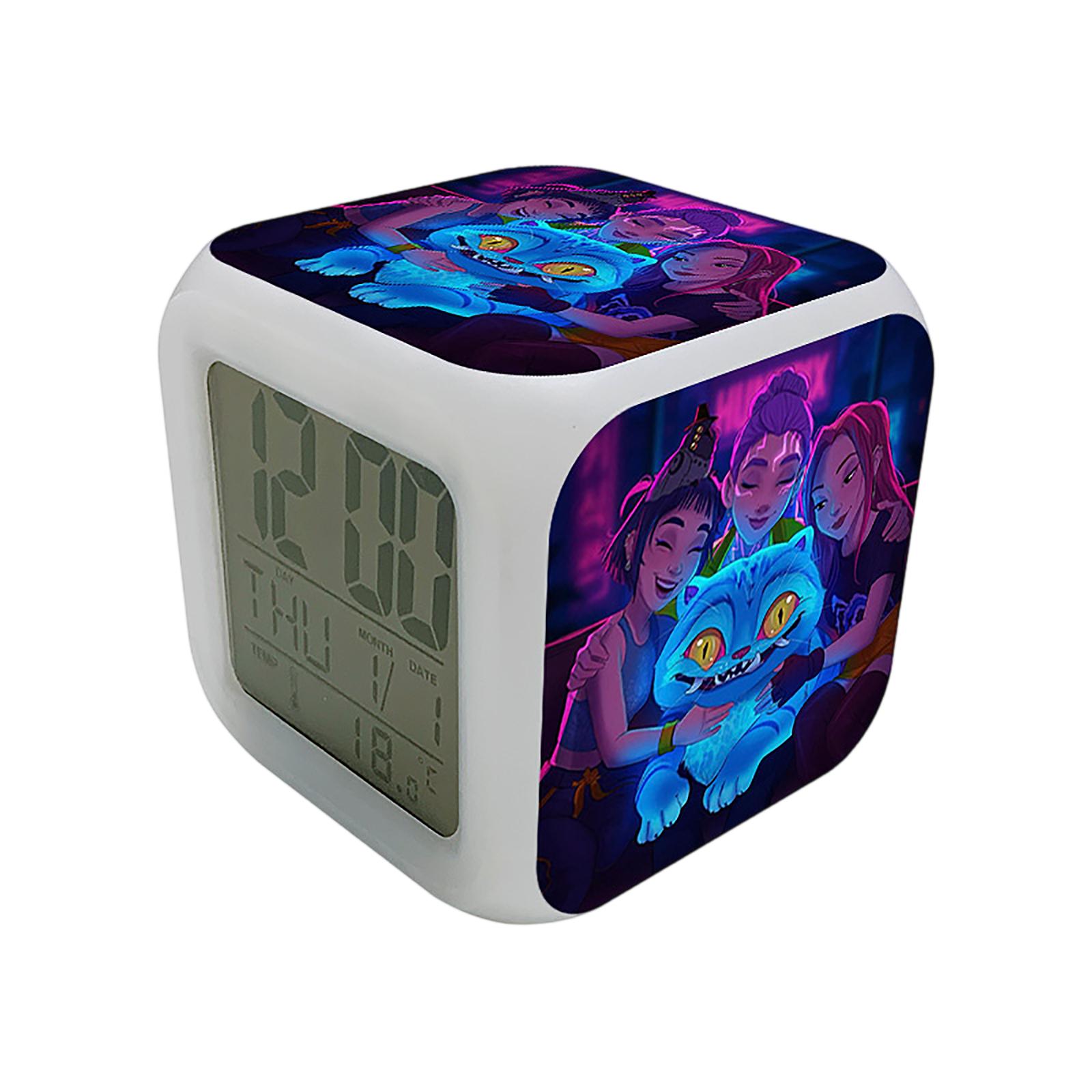 

Детский цифровой будильник с ночником, прикроватный светодиодный дисплей времени One Size