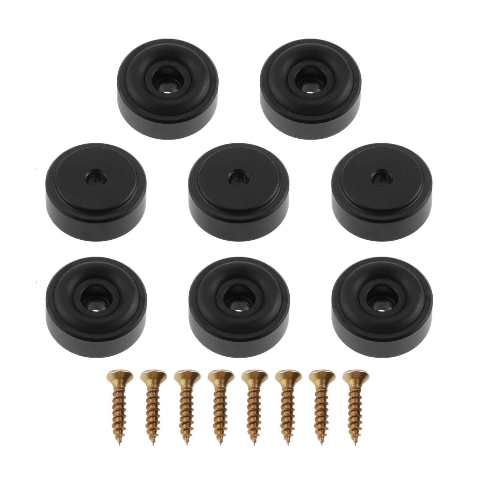 

8 Pcs Cutting Board Feet with Non Slip Pads Aluminum Alloy Feet Legs with Rubber Feet and Screws Kit for Furniture Chair Cabinet чорний