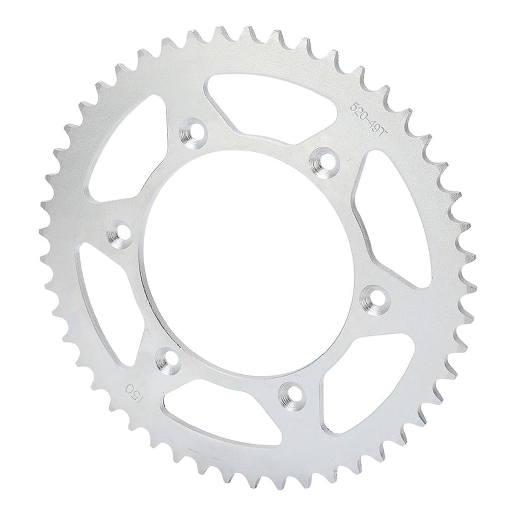 49T Rear Sprocket Wear Resistant Oilproof Steel Chain Sprocket Cog Replacement for Motorcycle