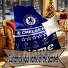Custom Name Personalized Football Club F.C Print Blankets, Home Decor, Bedroom, Sofa, Camping, Couch, Gifts for Birthday Christmas