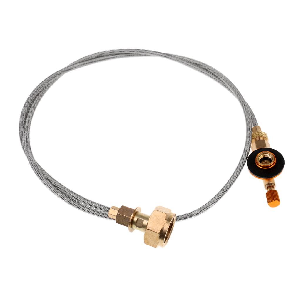 Outdoor Camping Gas Stove Propane Refill Adapter LPG Cylinder Hose