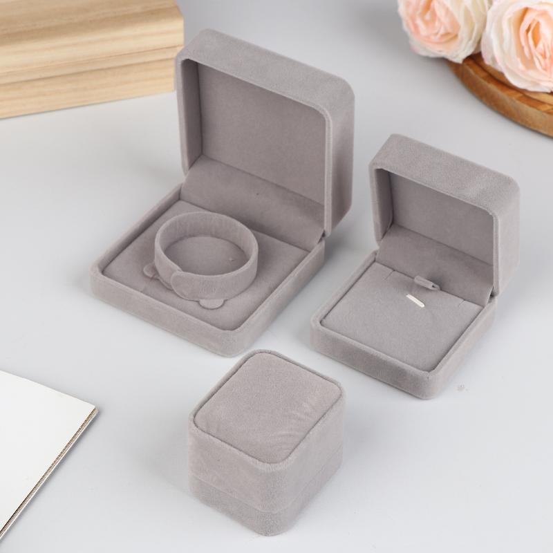 Velvet Jewelry Box Rings Necklaces Earrings Pendants Storage Box For Women Jewelry Packaging