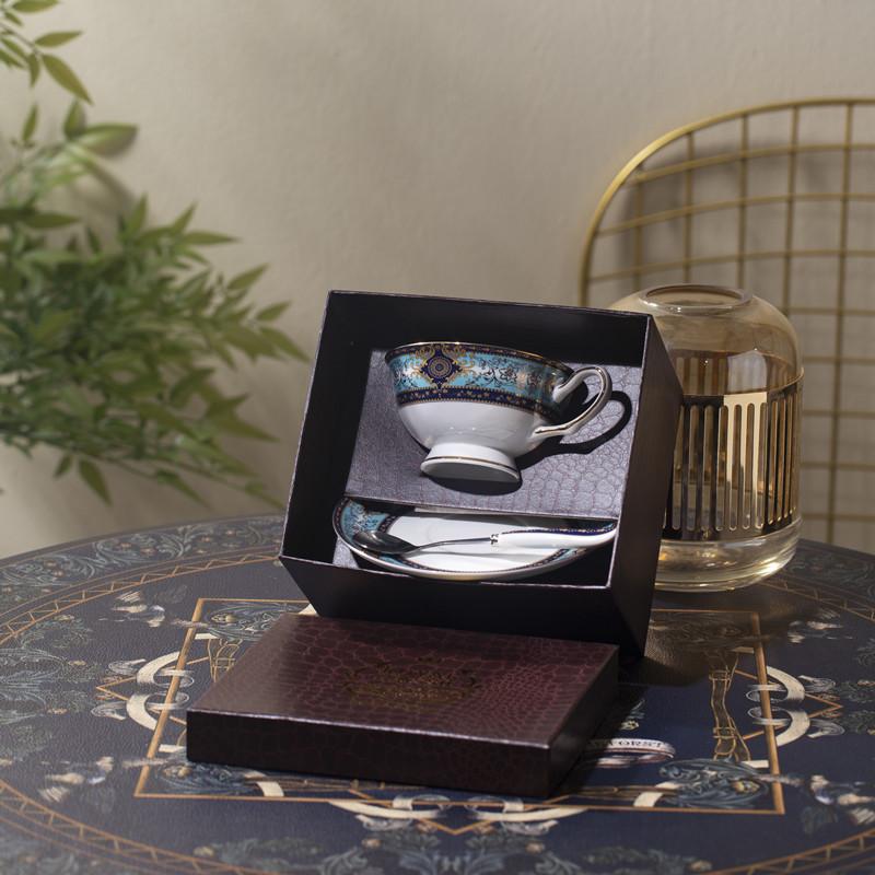 Bone China Coffee Cup And Saucer Set, Flower Teapot, Retro British Phnom Penh Afternoon Tea Cup, Black Tea Cup Gift Box.