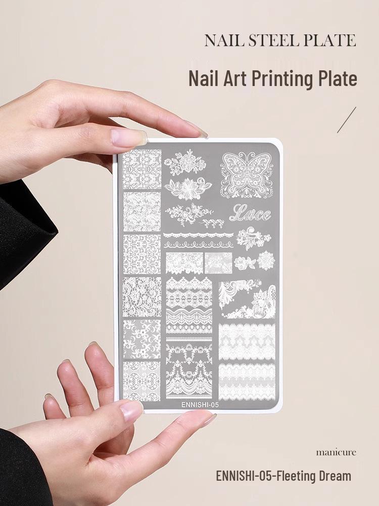 Nail Art Stamping Set: Transparent Silicone Stamper with Butterfly and Christmas Patterns