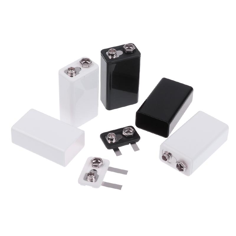 1/5/8 Stück 9V Typ-C Batteriegehäuse 6F22 Lithiumbatterie Aufbewahrungsbox Quadratischer Batteriehalter Tragbarer Batterieclip-Behälter