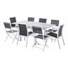 Garden Furniture Set ModuloWood T 4 / 8 + F 4 + C 4 White Wood Deco Wilsa Garden