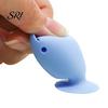 Toothbrush Holder for Glass Surface 2PCS Fish Shape with Strong Suction Cup Hygienic Soft Silicone Quick Drain Bathroom Organizer